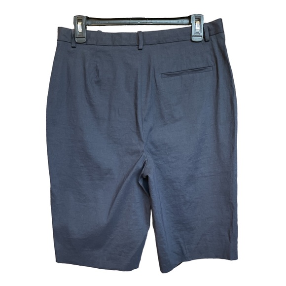 THEORY Easy Bermuda Shorts Linen Blend - Eco Crunch Wash - Size 8 - Picture 3 of 3